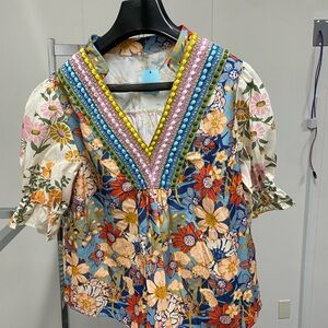 Colorful Floral Women's Blouse